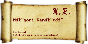 Mágori Renátó névjegykártya